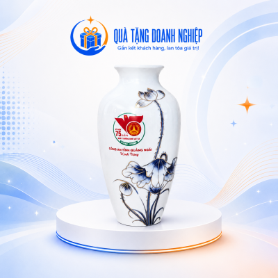 Bộ ấm chén bát tràng in logo