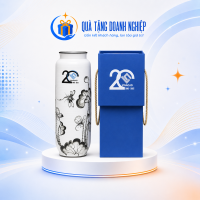 Bộ ấm chén bát tràng in logo 2
